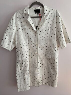 NWT Cynthia Rowley getaway cabana shirt dress, mini rosebud, medium large